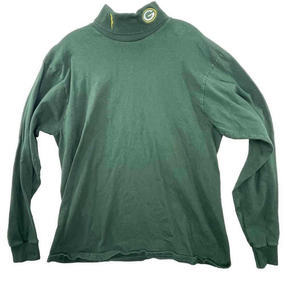 VTG 90s Green Bay Packers NFL Pro‎ Player Turtleneck Sweatshirt Mens Large